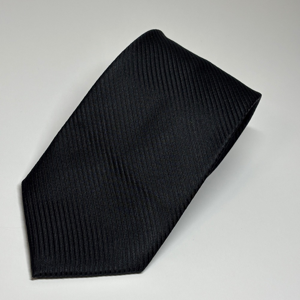 Diane Katzman Necktie Mens One Size Black Breast Cancer Awareness Ribbed Charity